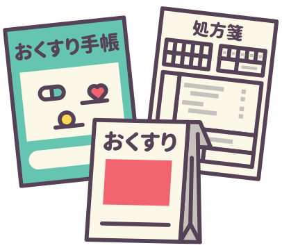 おくすり手帳または処方されているお薬